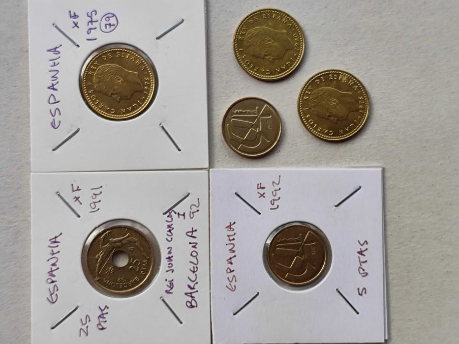Moedas de Espanha(venda individual) - Pesetas em excelente estado