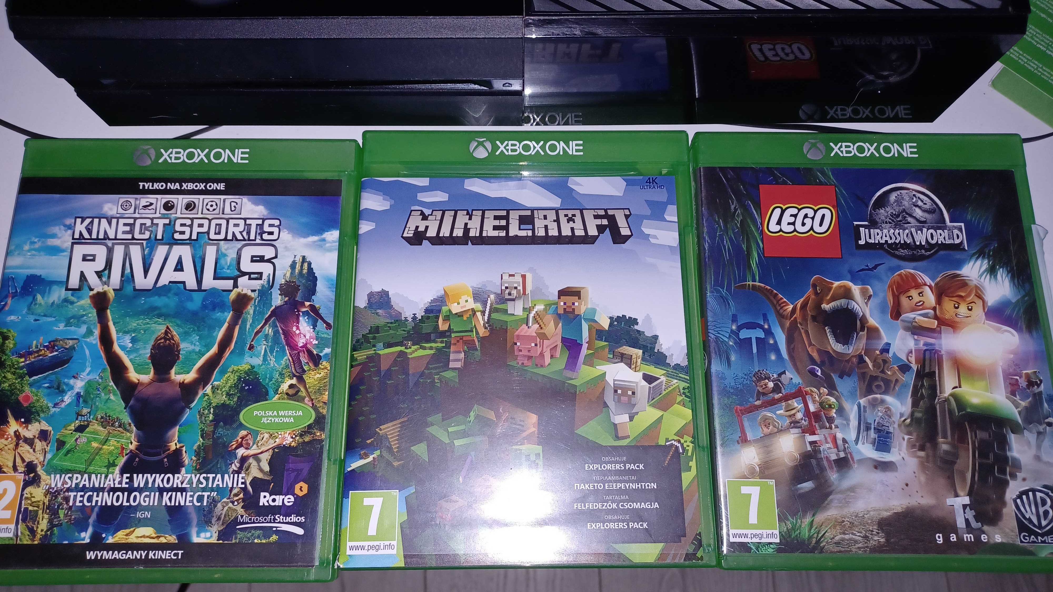 Xbox ONE 2 pady zasilacz 3 gry + gratis kinect, słuchawki z mikrofonem