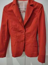 Blazer casaco vermelho cintado Tintoretto. Oferta portes correio no