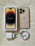 iPhone 14 Pro Gold Złoty 128GB. Cały zestaw, kabel ładowarka