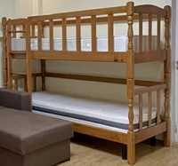 Кровать, ліжко двухярусне, двоперхове для дітей з матрасами