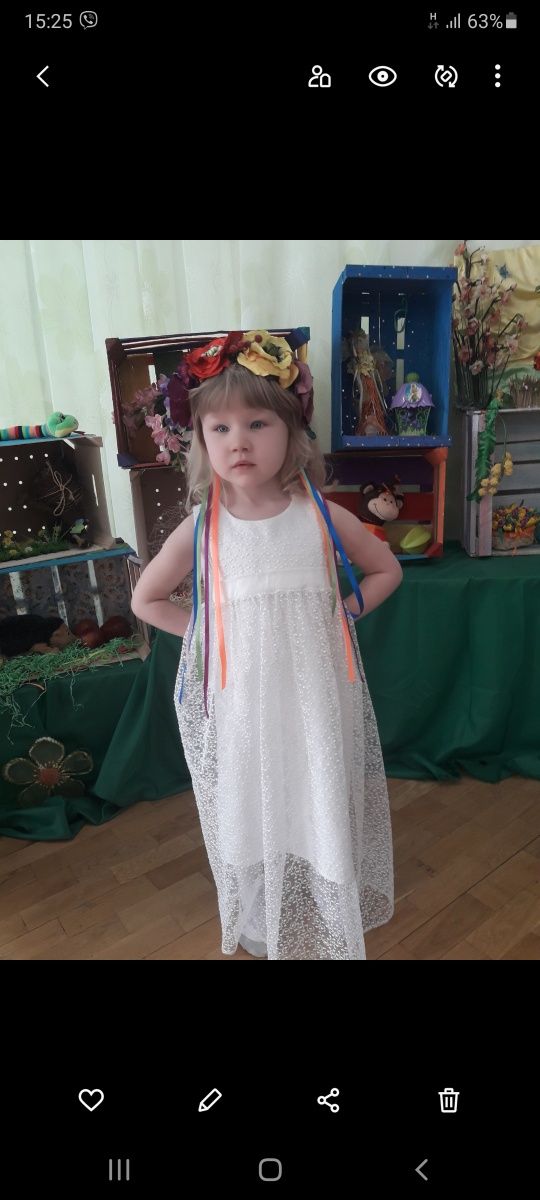 Нарядное платье с болеро для принцессы 110