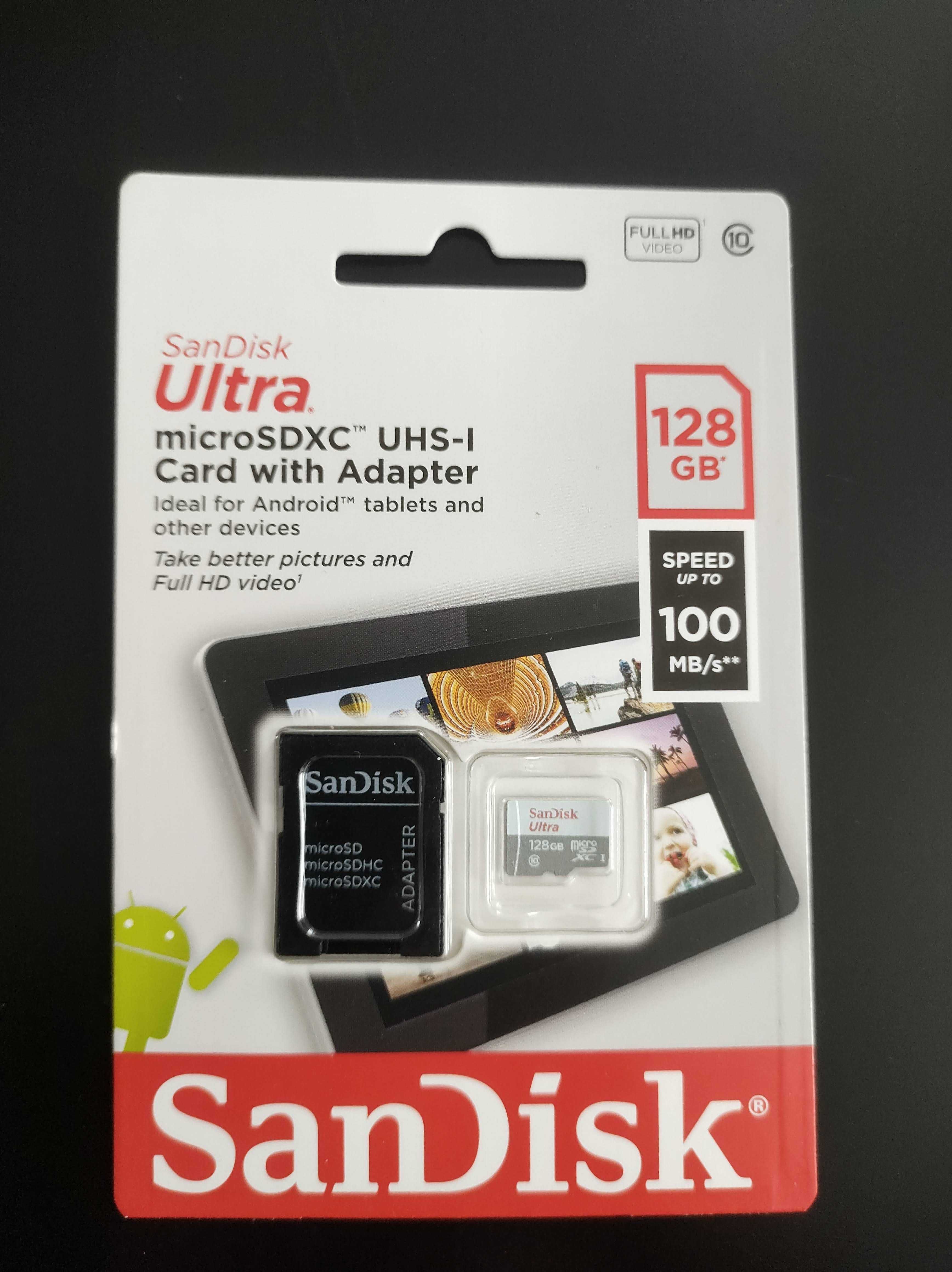 Karta pamięci microSD (SDHC) 128GB + adapter