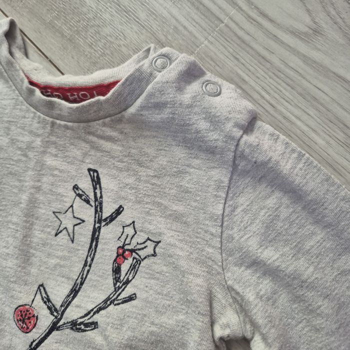 Szara bluzka z reniferem dla chlopca, F&F, r 86