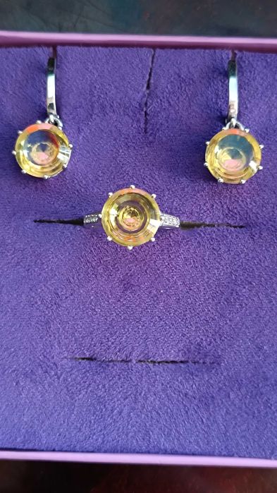 Срібні комплекти з сапфіровим цирконом, царитом, блакитним іолітом