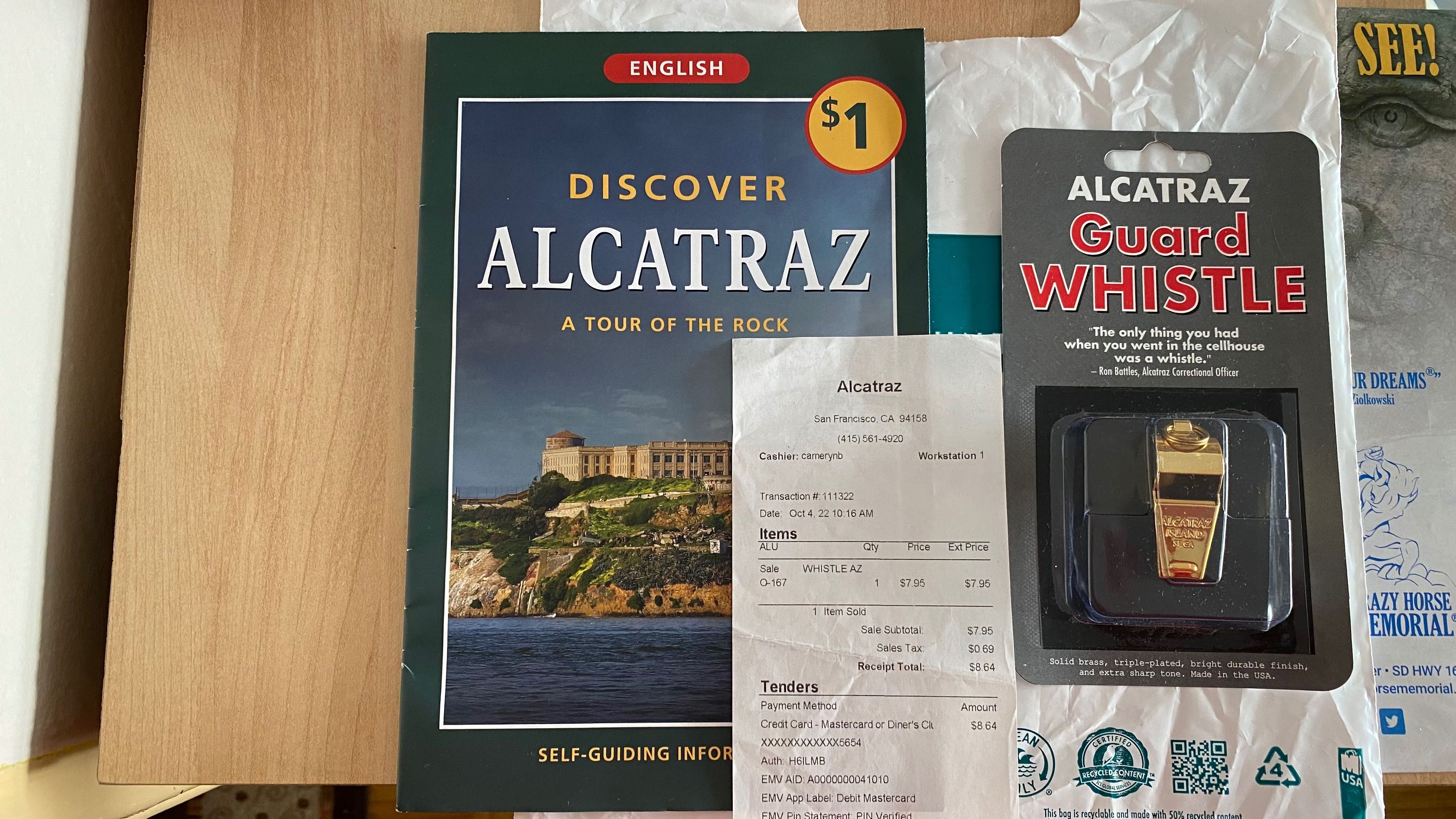 Gwizdek Guard Whistle z Alcatraz Made in USA oryginalny