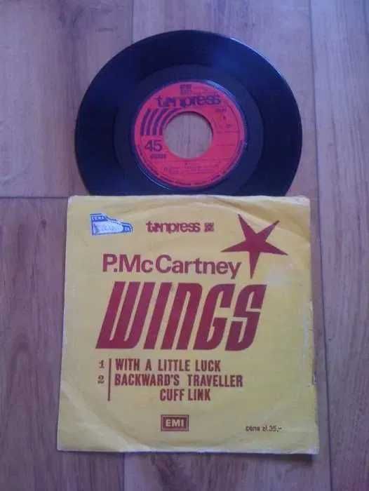 1975 r. P. Mc Cartney - Wings - Płyta winylowa fi 17,5 cm, 45 obr.