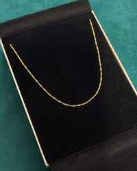 Złoty damski łańcuszek długość 45 cm