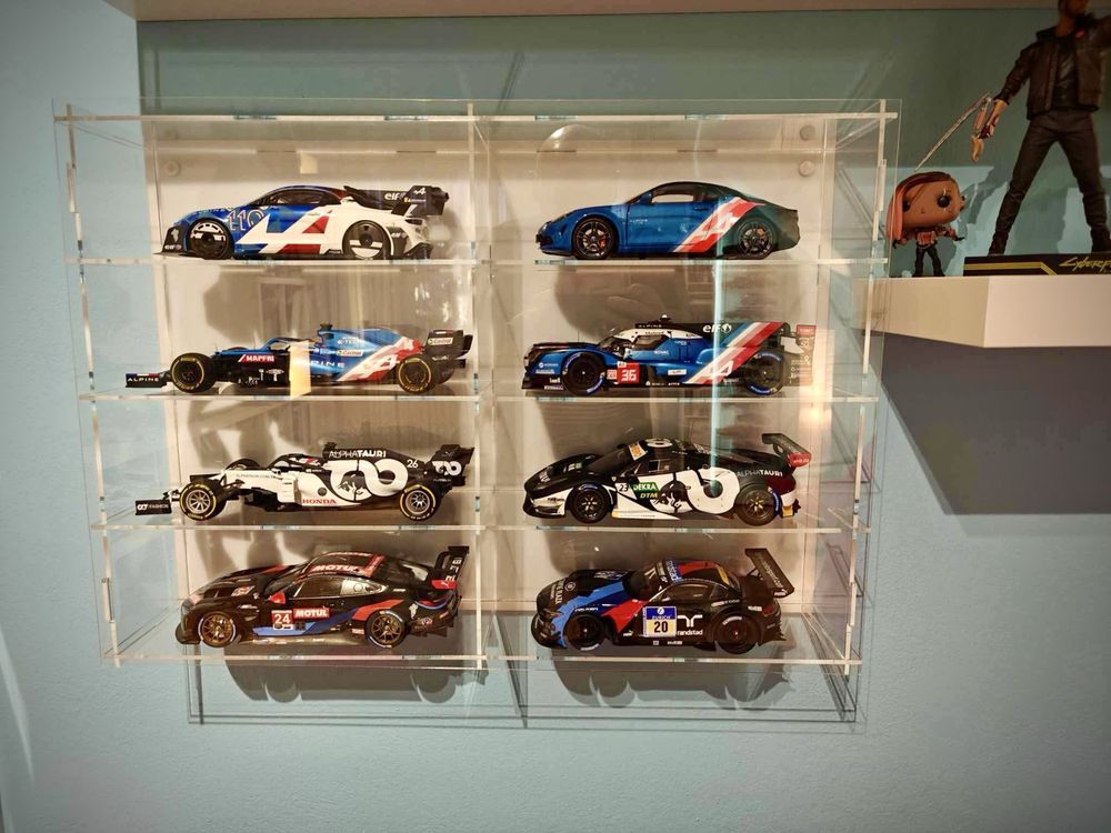 Gabloty kolekcjonerskie z plexi 1:64, 1:43, 1:24, 1:18.