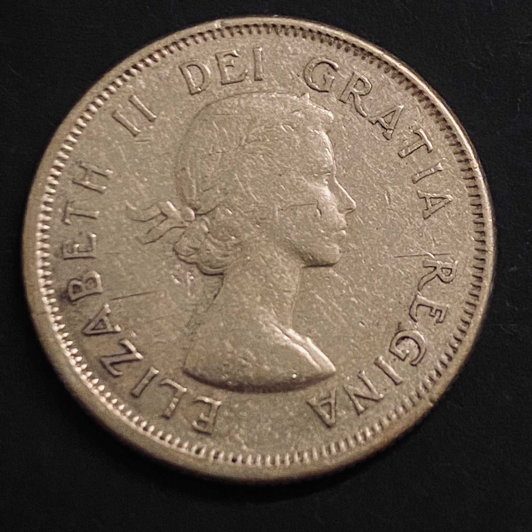 Kanada, 25 centów, 1962r, Ag 0,800