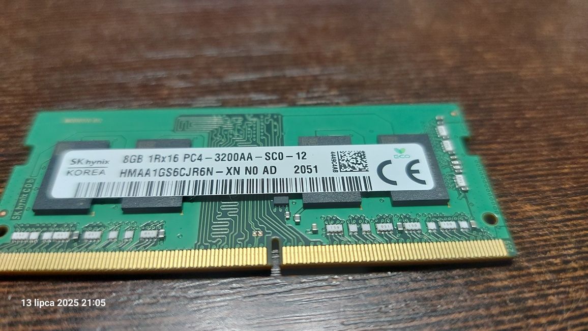 Pamięć RAM 8GB, DDR4 SK Hynix PC4-3200AA-SC0-12