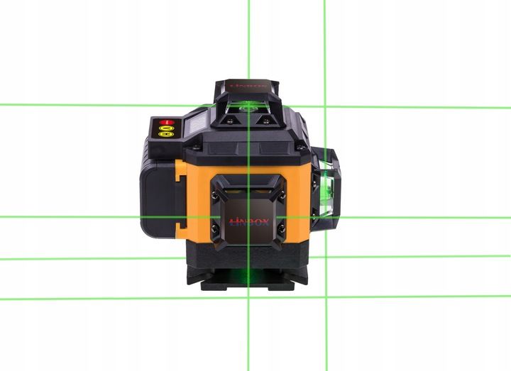 Poziomica Laserowa 360° Laser Krzyżowy 4d Zestaw Walizka