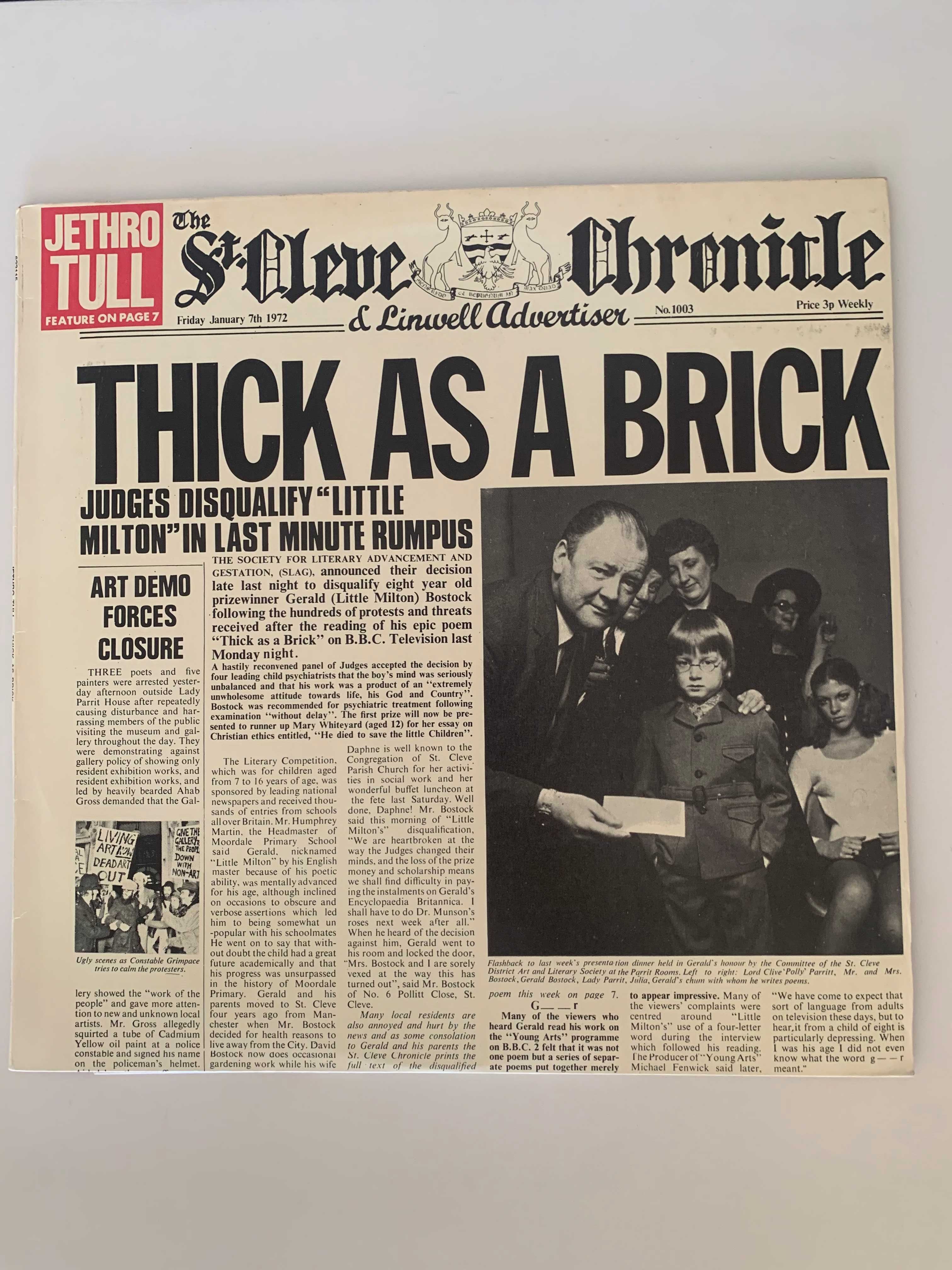 Disco Vinil - Jethro Tull	- Thick as a Brick