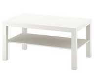 Stolik kawowy Ikea z półką, 90 x 55 x 45 cm, biały