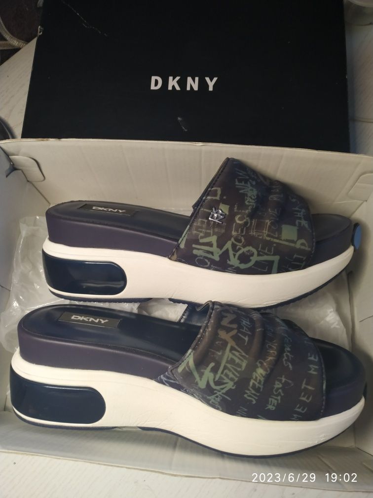 Женские шлёпанцы, босоножки, сандали, фирма DKNY, размер 36. Цена сниж