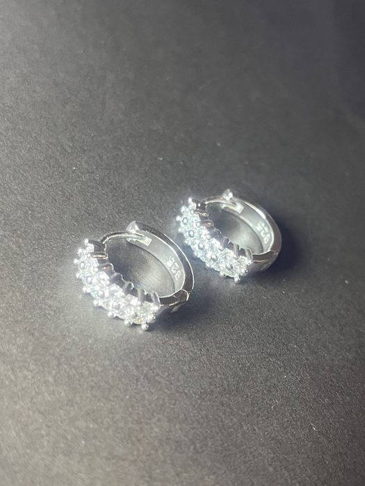 Сережки срібні 925s срібло серьги серебро серебряные кольца кільця