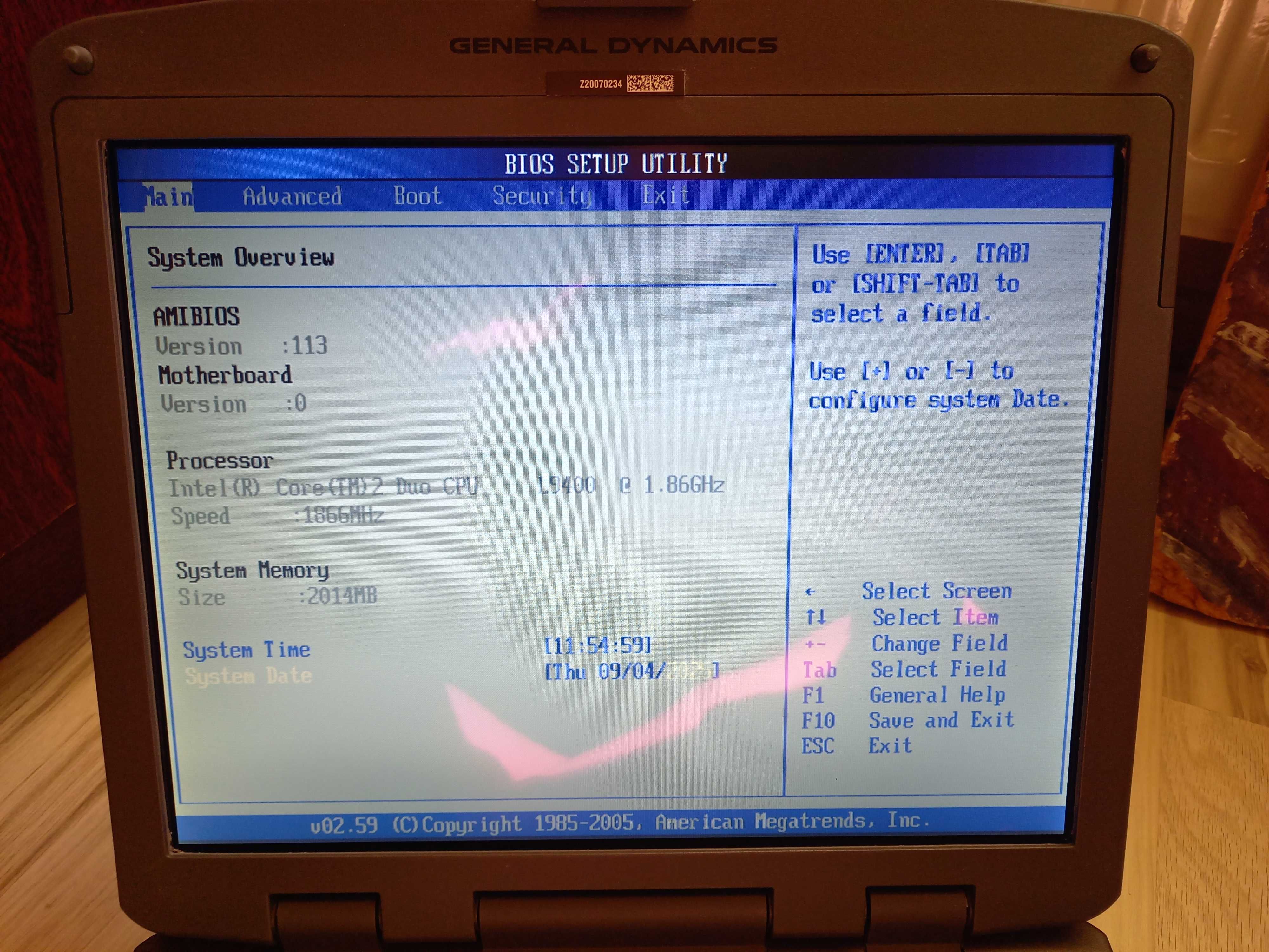 Laptop wojskowy General Dynamics GD 8000 Unix / Windows super stan