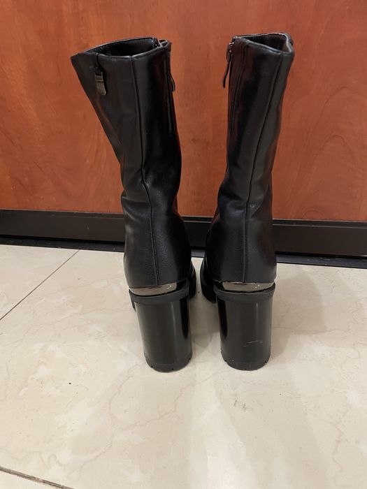 Сапог женский черный зима