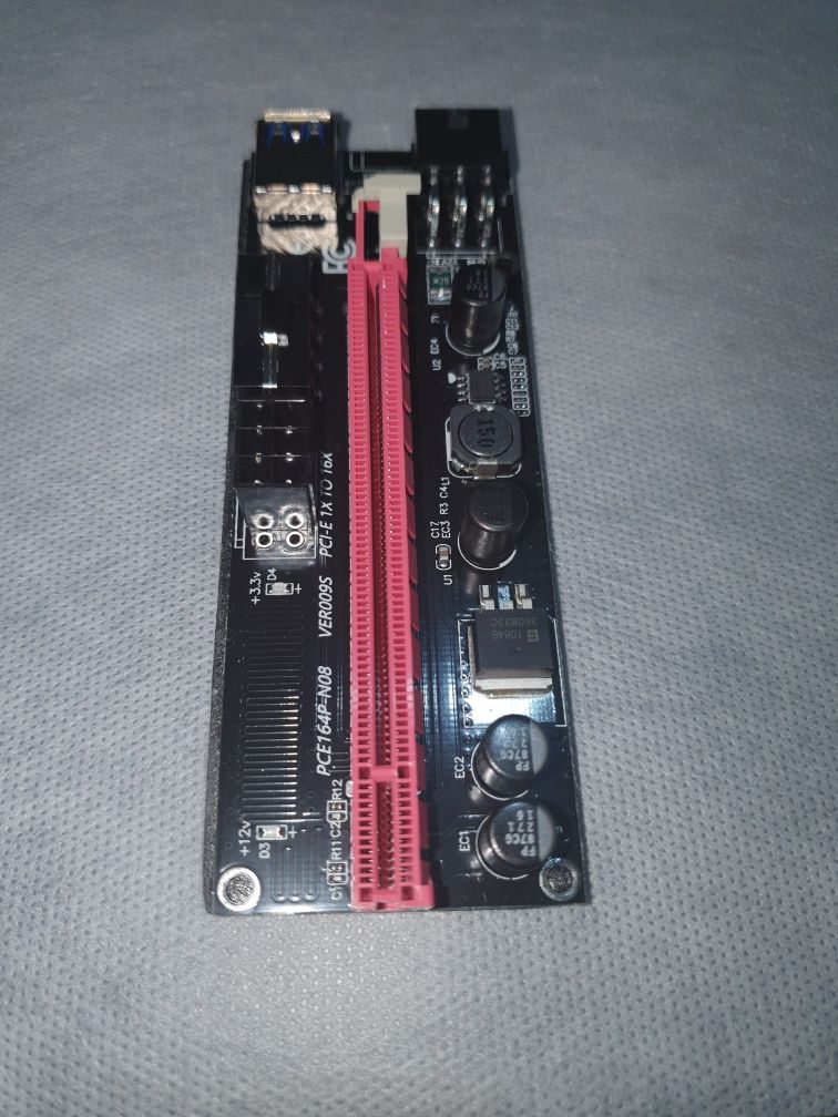 PCI-E 1x to 16x PCI Express Extender Powered Riser Card para Minar