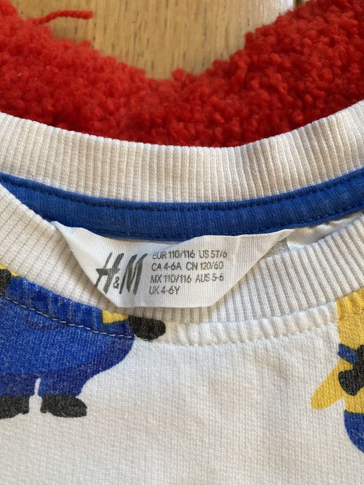 Bluza H&M rozmiar 110-116 minionki