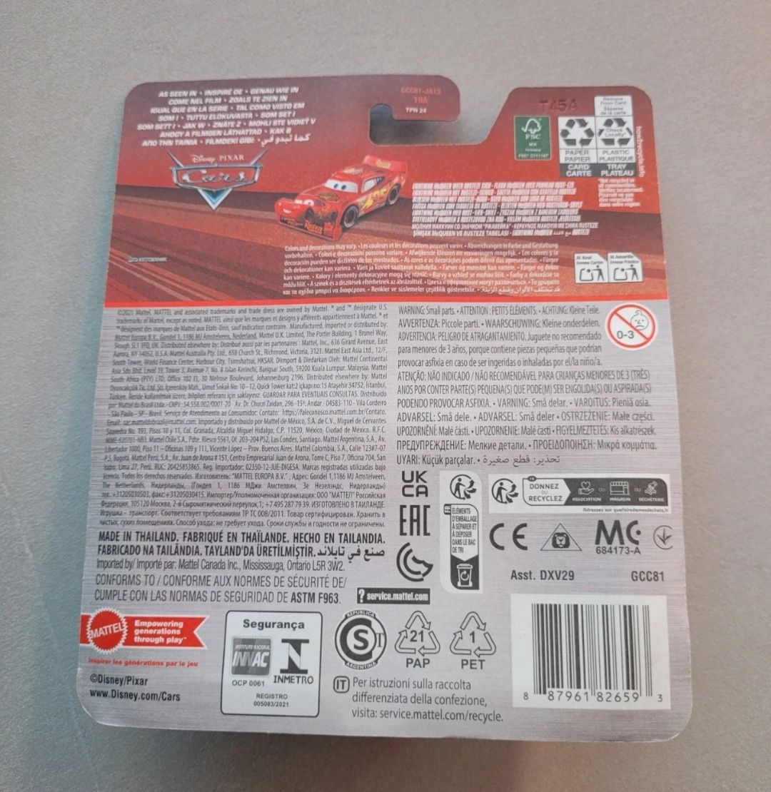 Faísca McQueen com assinatura Rusteze Cars 1/55