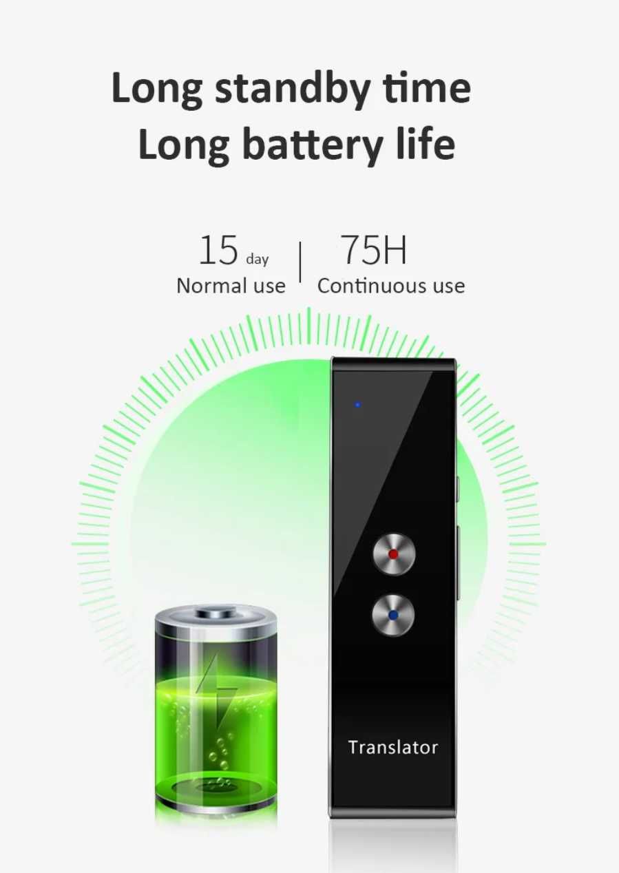 Умный настраиваемый переводчик интеллектуальный речевой перевод T8
