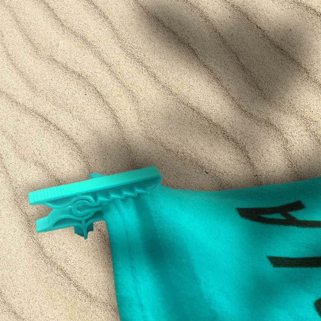 Prendedor de Toalha Praia Areia 3D - Acabou o Vento Chato!