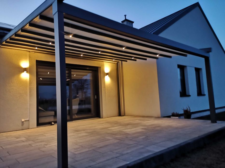 PERGOLA z dachem zwijanym Pergola tarasowa różne wymiary