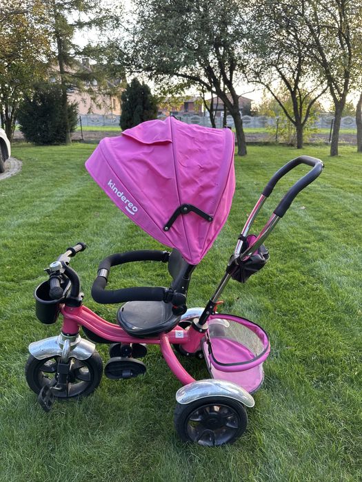 Rowerek różowy z daszkiem