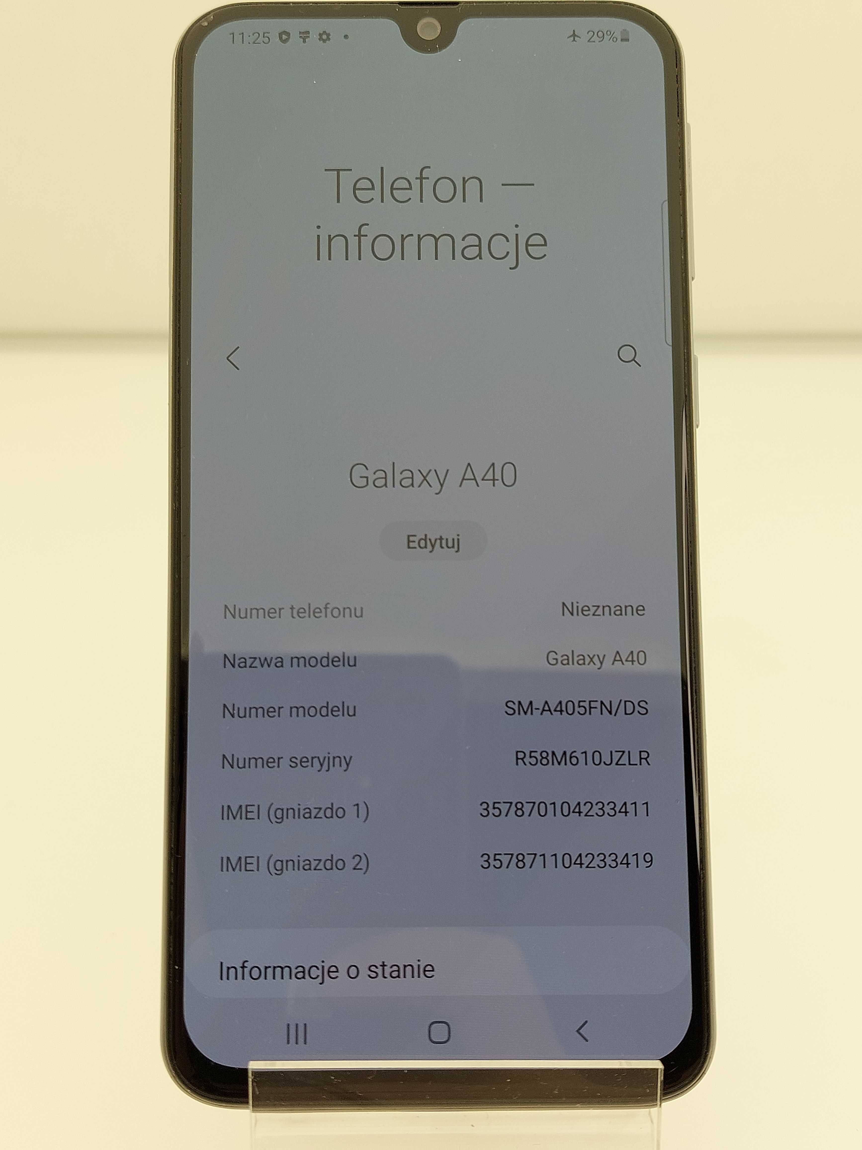Smartfon Samsung Galaxy A40(335/24psz)