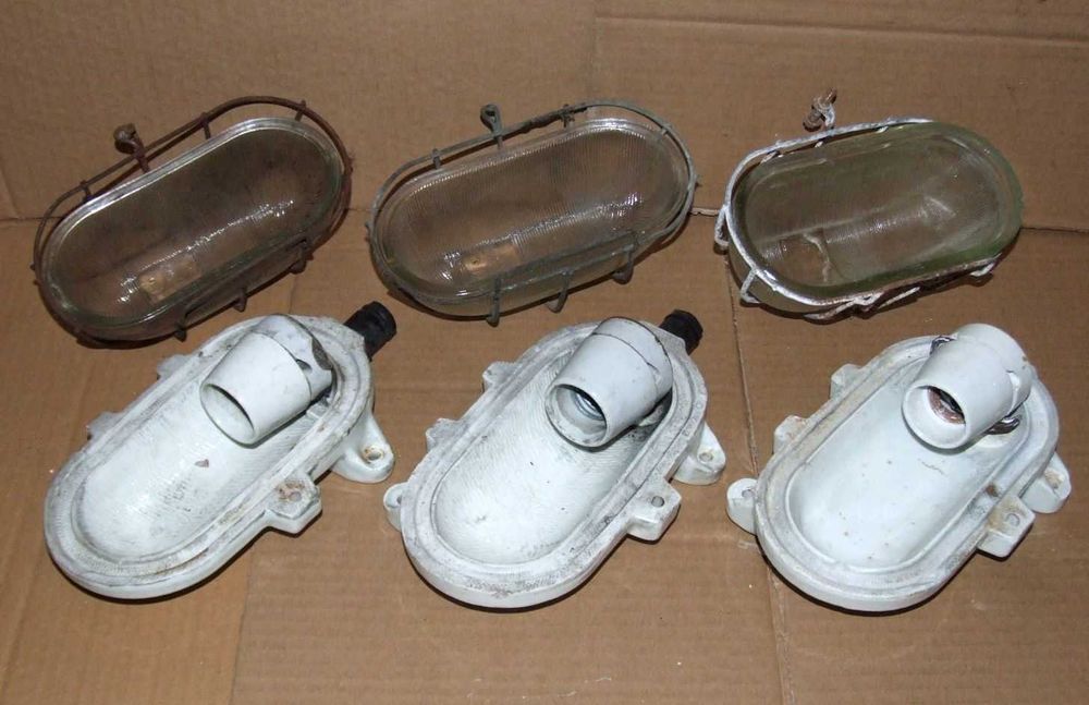 Stara lampa kinkiet loft PRL industrial retro