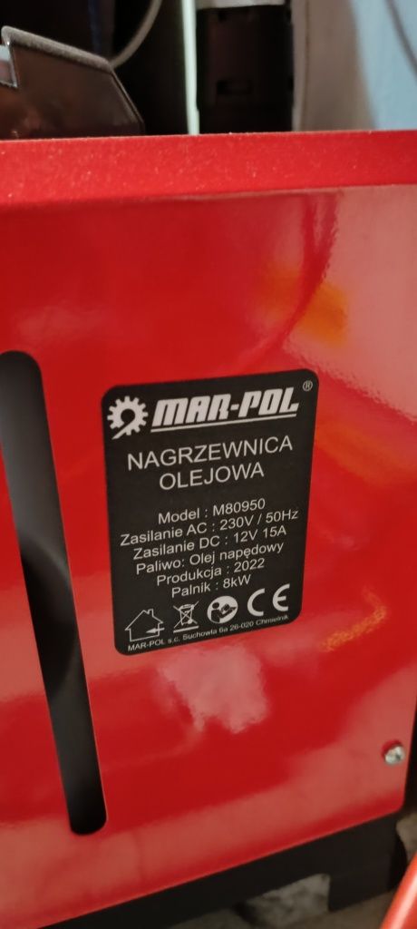 Nagrzewnica olejowa 8kW Marpol 230/12v