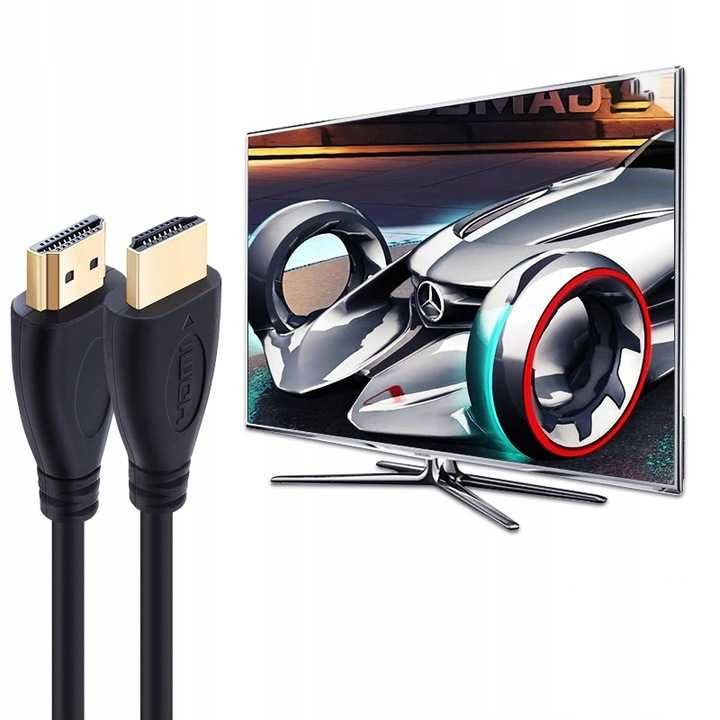 Kabel Hdmi 2.0 High Speed Premium 4k Uhd Fhd 3d 48 Bit Tv Pozłacany 3m