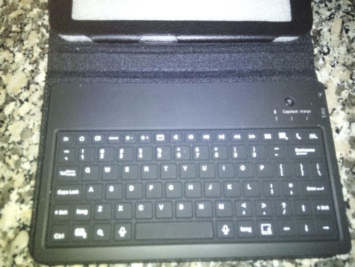 Teclado bluetooth com capa para Samsung Galaxy Tab/Tab 2