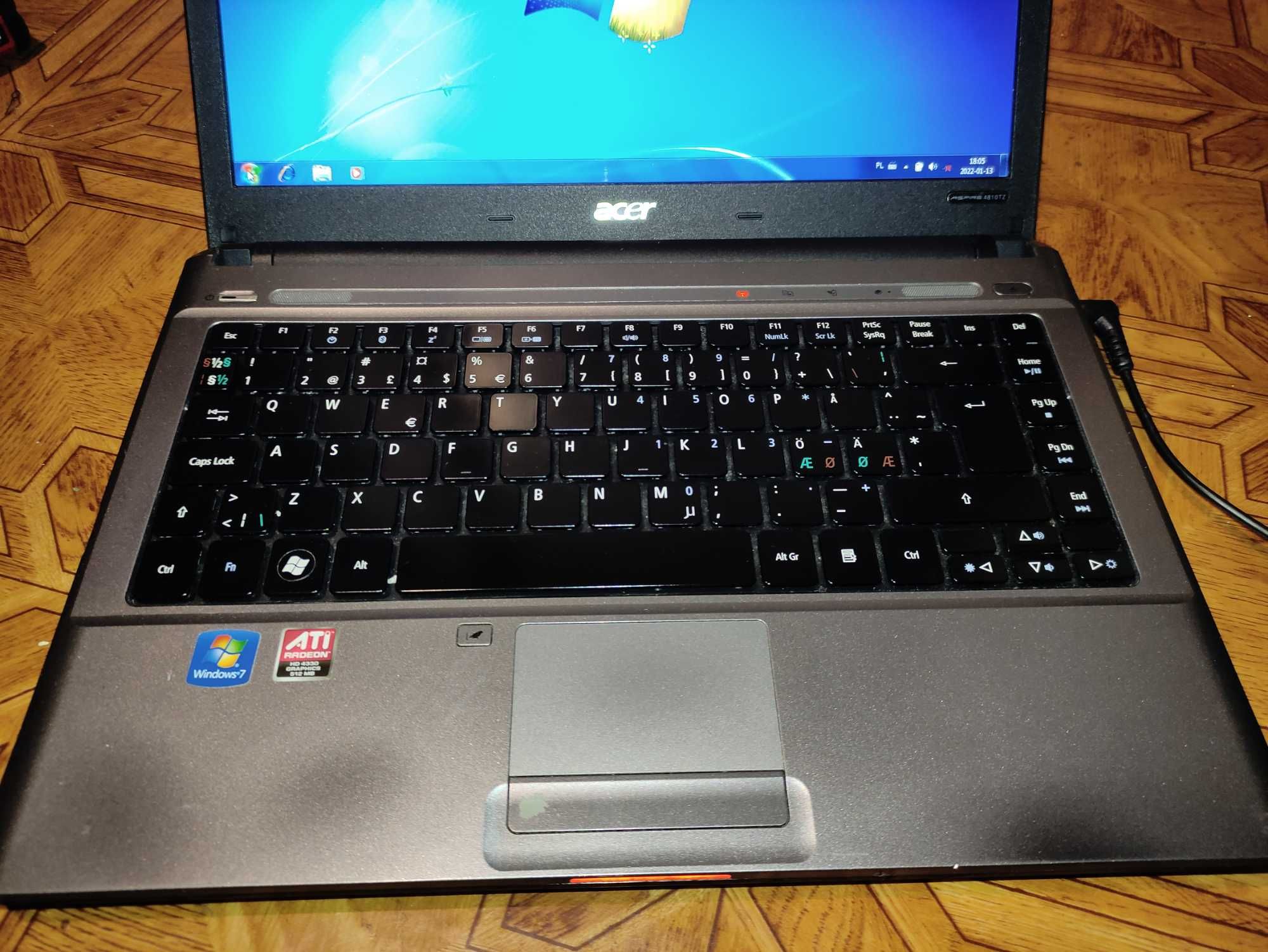 Acer Aspire 4810TZ 4gb ram kamerka hdmi