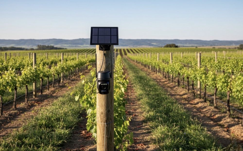 Câmera + Painel Solar | Para cartões de dados móveis - Visão noturna