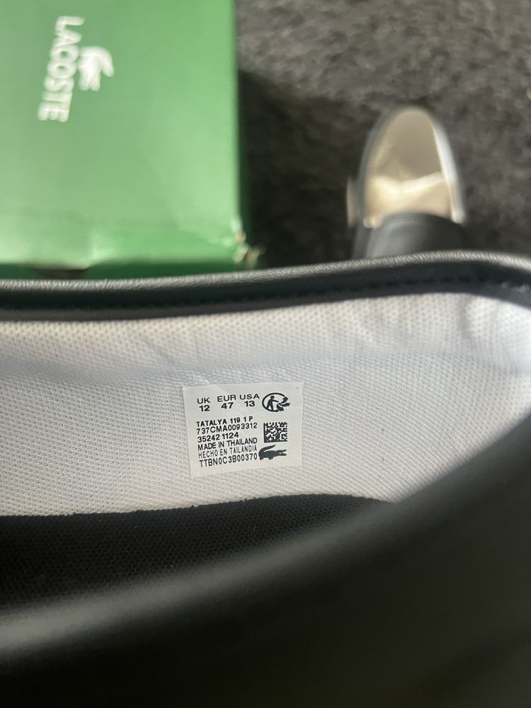 Мокасіни туфлі сліпони чоловічі Lacoste 47 р шкіра