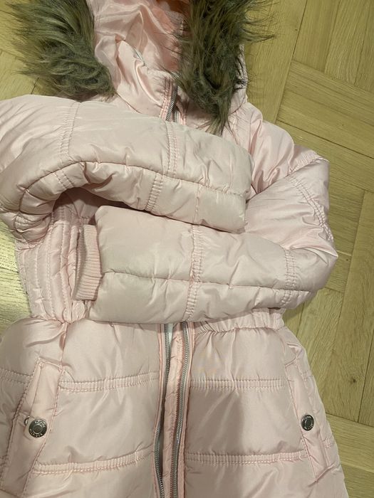 Różowa kurtka płaszcz zimowy Tommy Hilfiger XS 5/6 rozm. 110 / 116