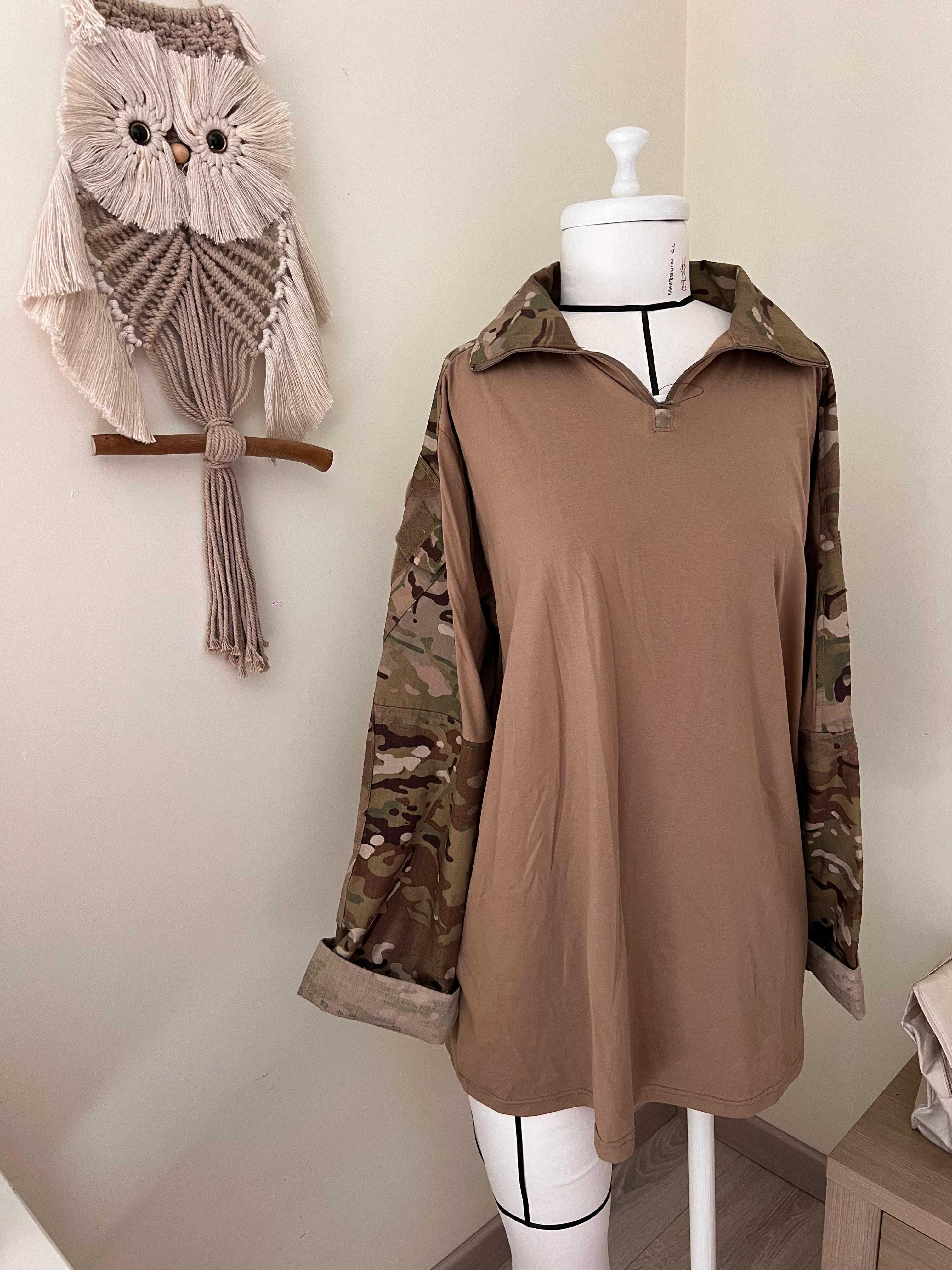 Polo camuflado de manga comprida