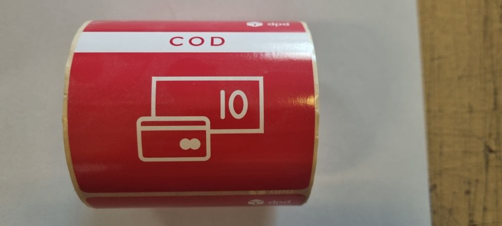 Naklejki za pobraniem COD firmy DPD