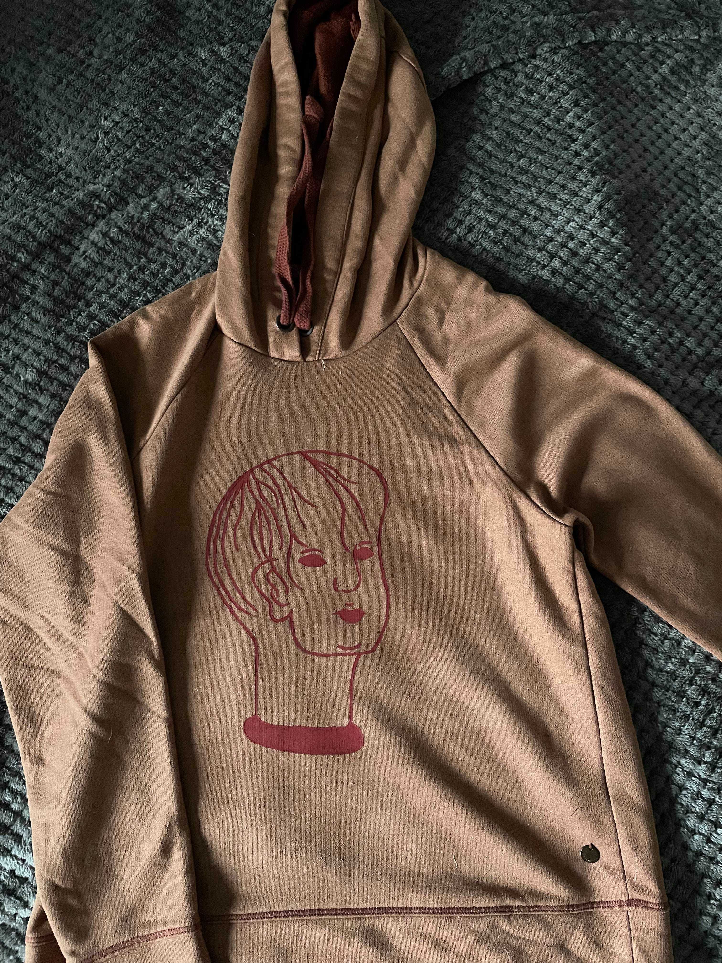 Bluza z kapturem ręcznie malowana handmade