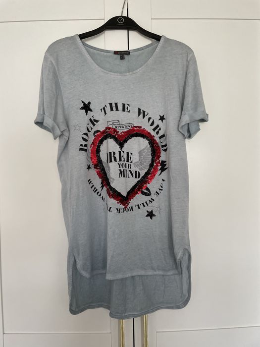 Rockowa koszulka z serduchem 38/42