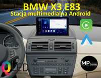 BMW X3 E83 Radio Nawigacja Android11 CarPlay/AA Qled Montaż Gw.