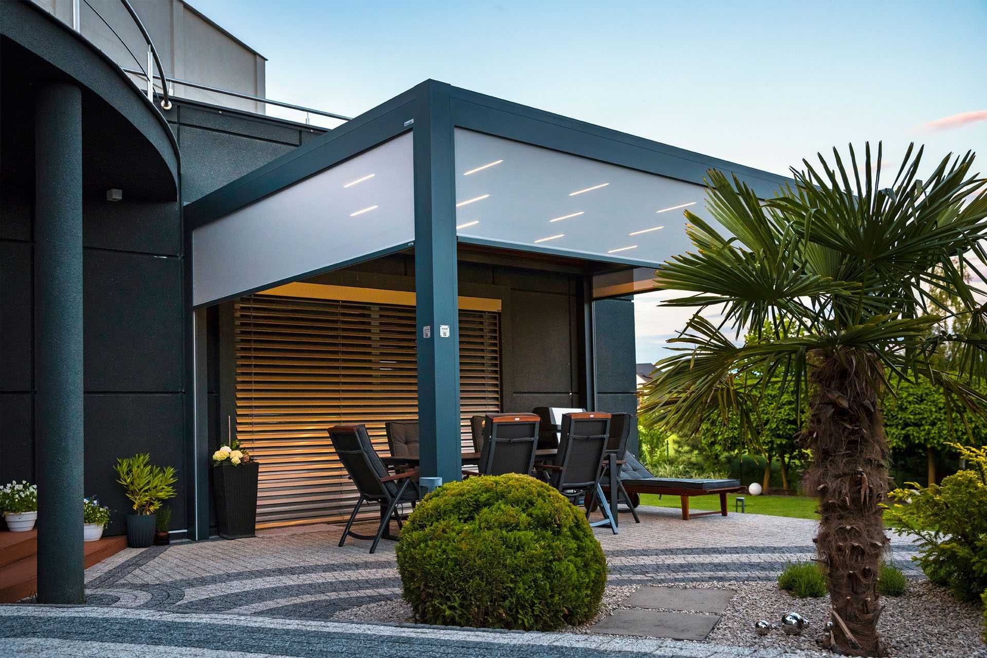 Pergola Ogród zimowy Zadaszenie tarasu Lamele Nowoczesny Design