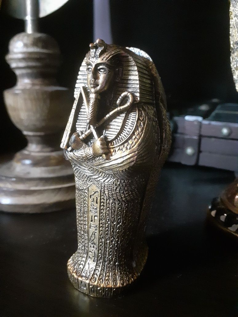 Estatueta  Egipto Caixa decorativa Sarcófago Antigo Vintage coleção