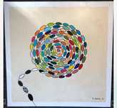 Obraz ręcznie malowany 100x100cm “Murano”