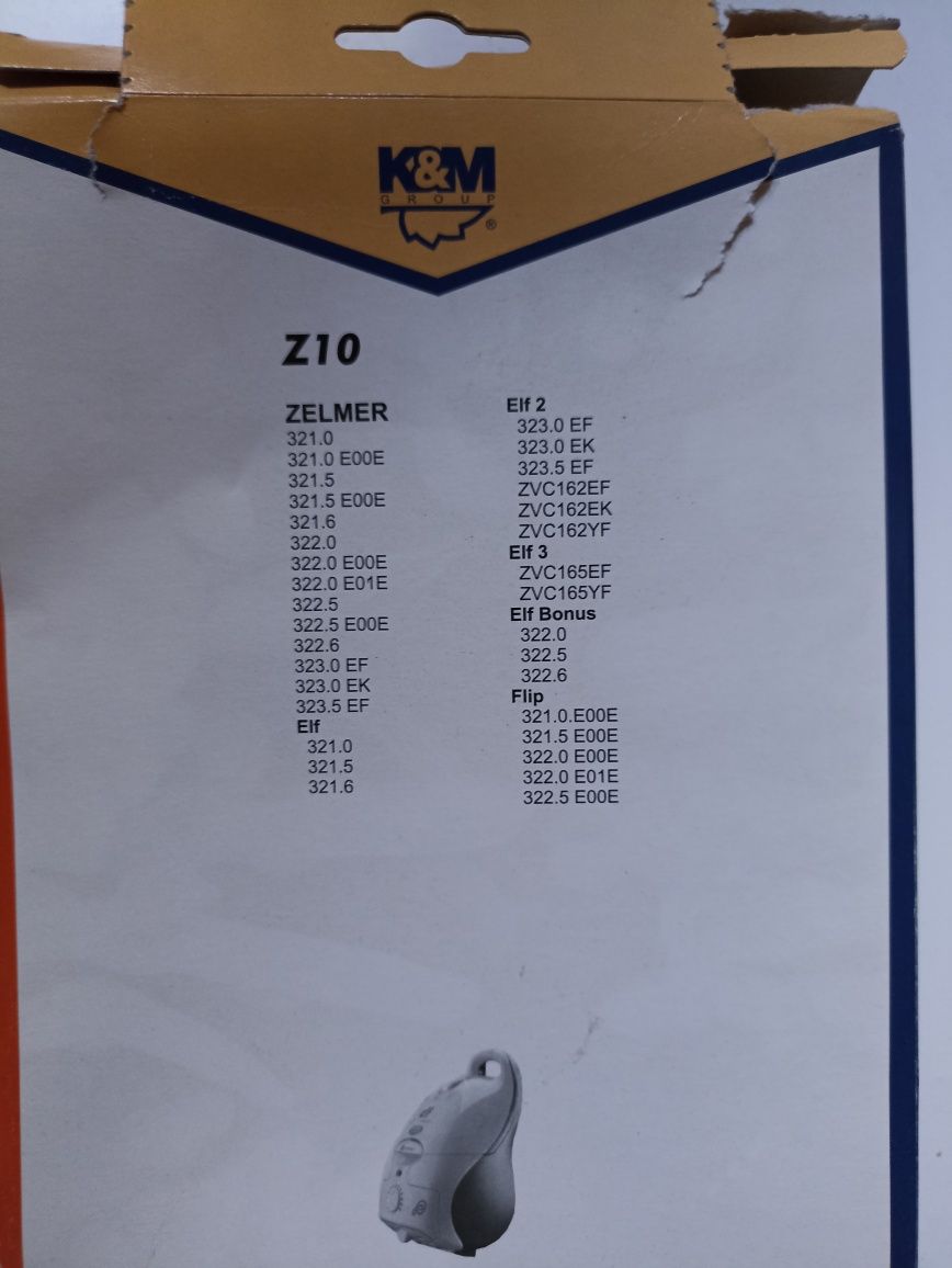 Worki do odkurzacza Zelmer Z10 8 sztuk