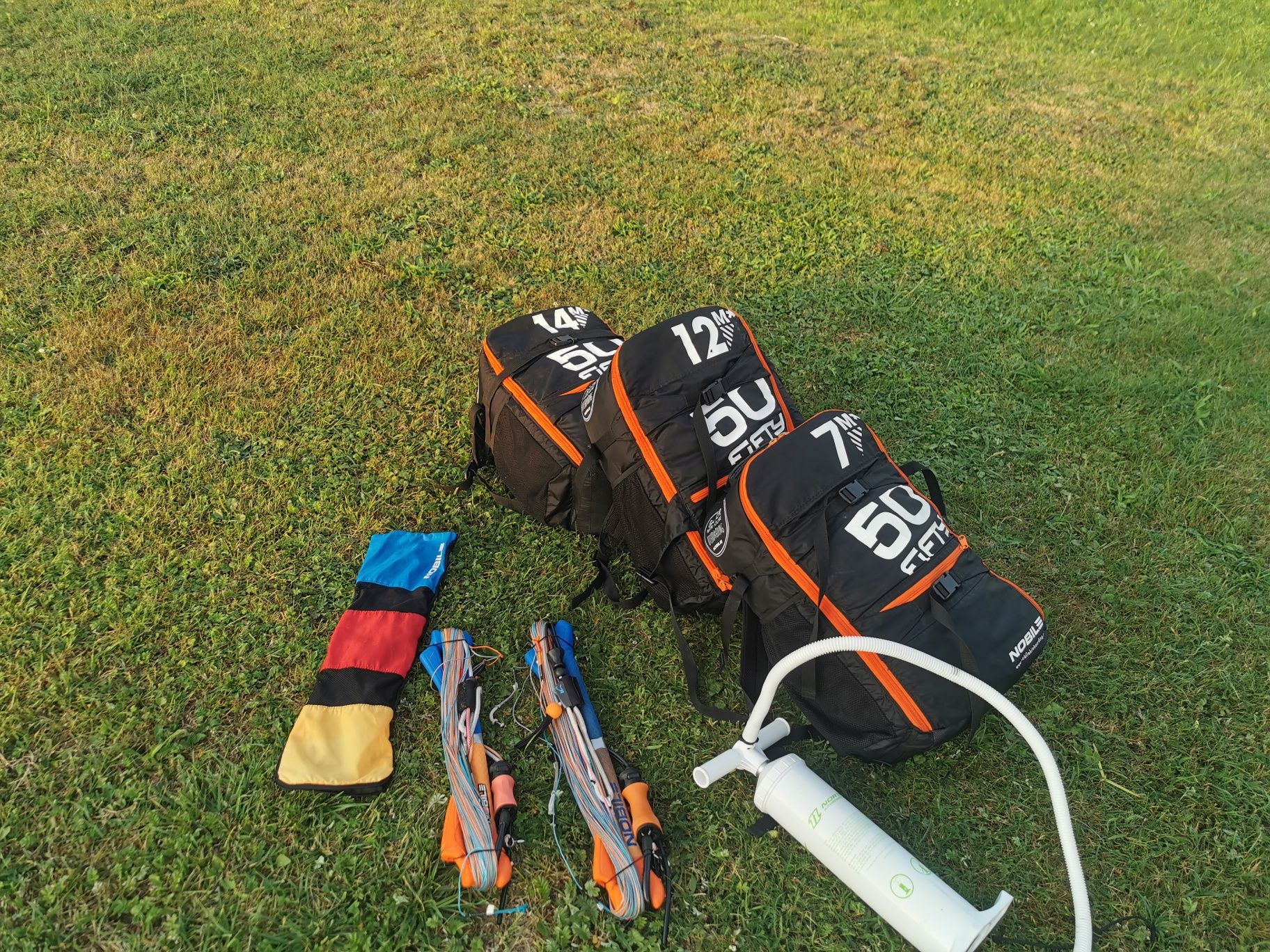 Cały set latawce z barem Nobile 50/fifty 7m 10m 12m 14m