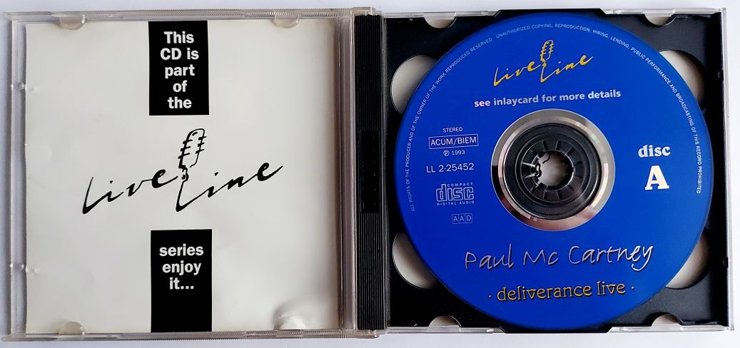 Paul McCartney Deliverance Live 2CD 1993r