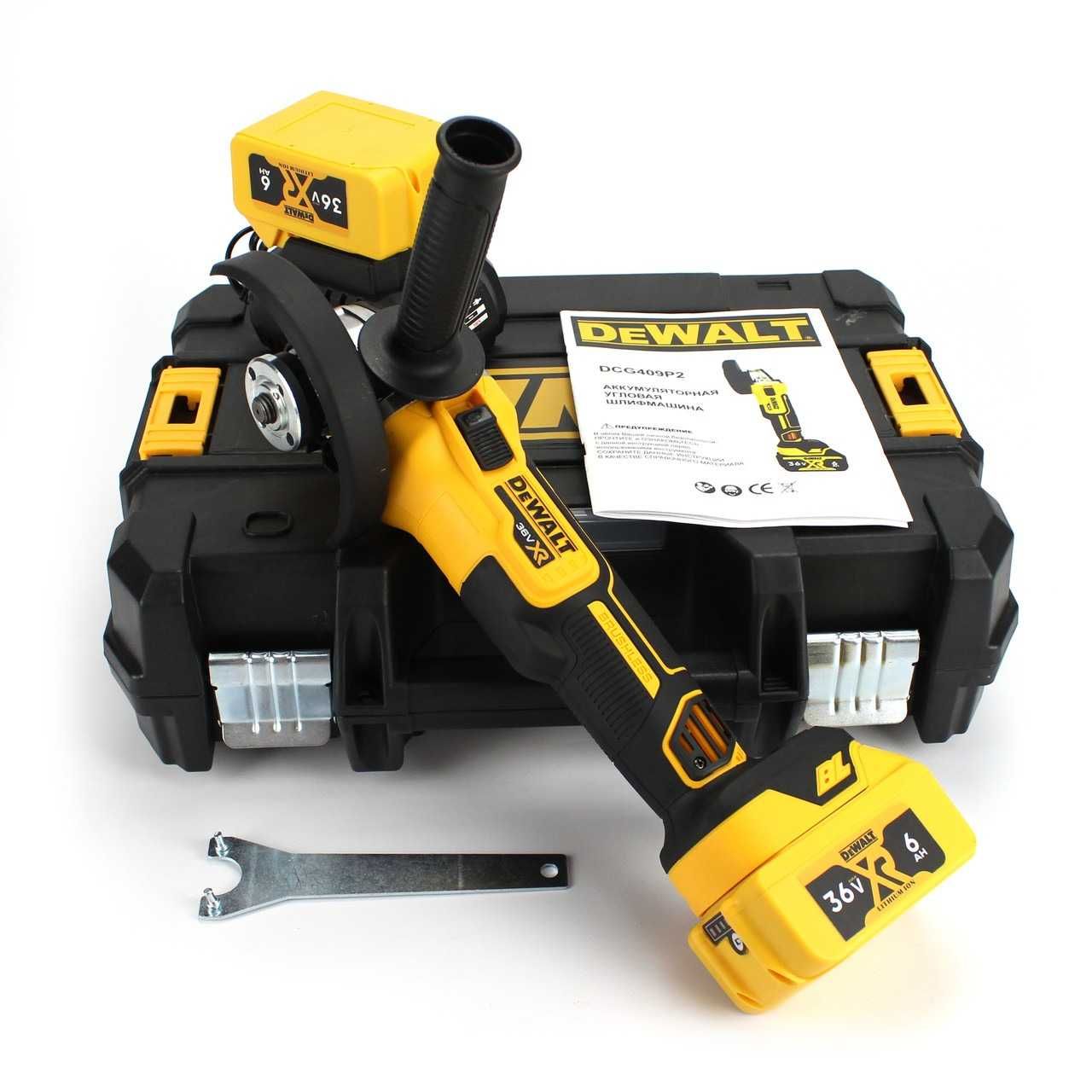 Акумуляторна болгарка DeWalt DCG409P2 (36V, 6AH) Деволт з регулятором